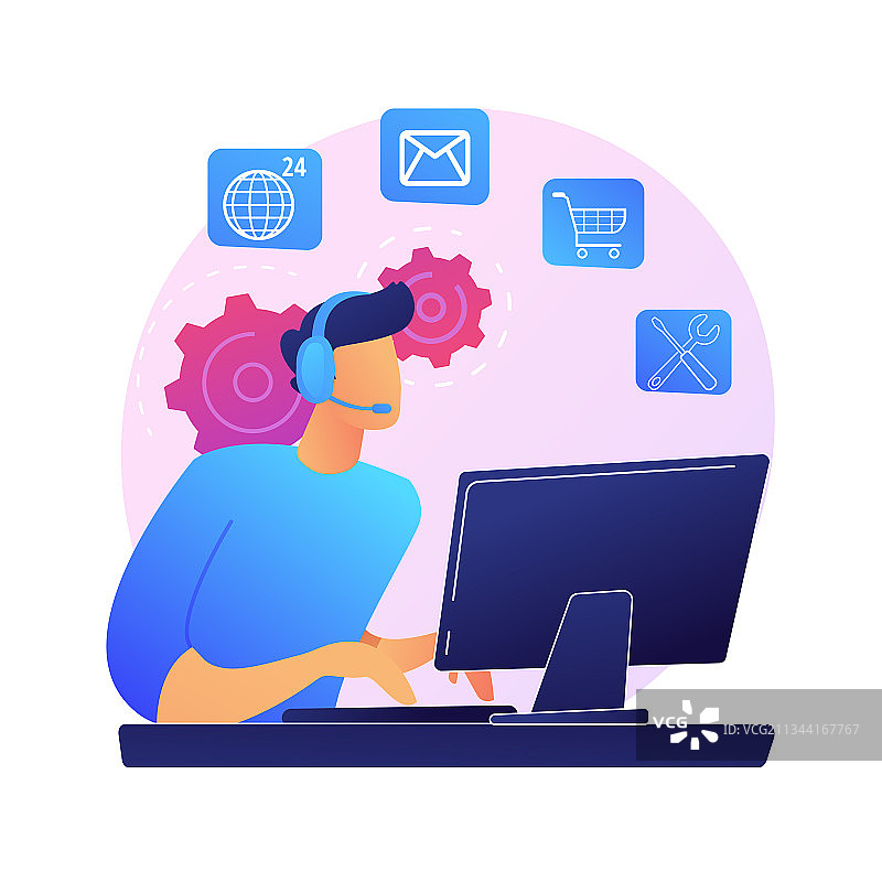 技术支持概念隐喻图片素材