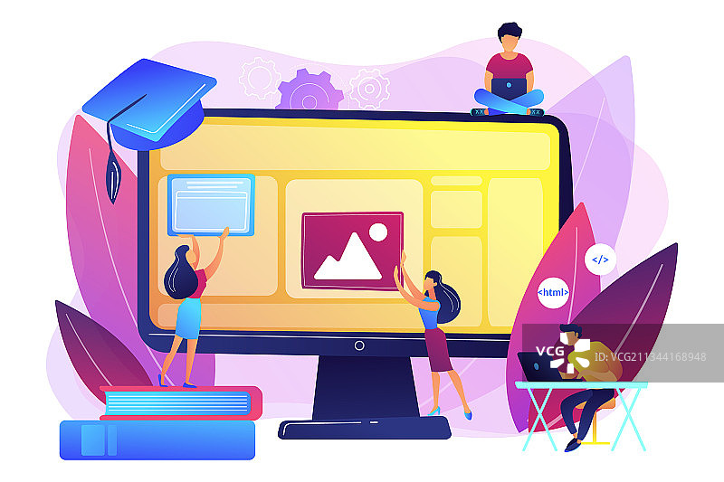 Web开发课程概念图片素材