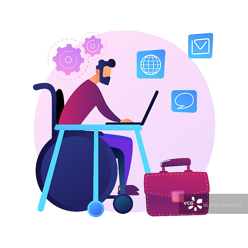 残疾人就业概念图片素材