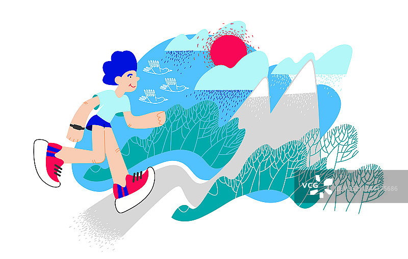 越野跑马拉松极限运动图片素材