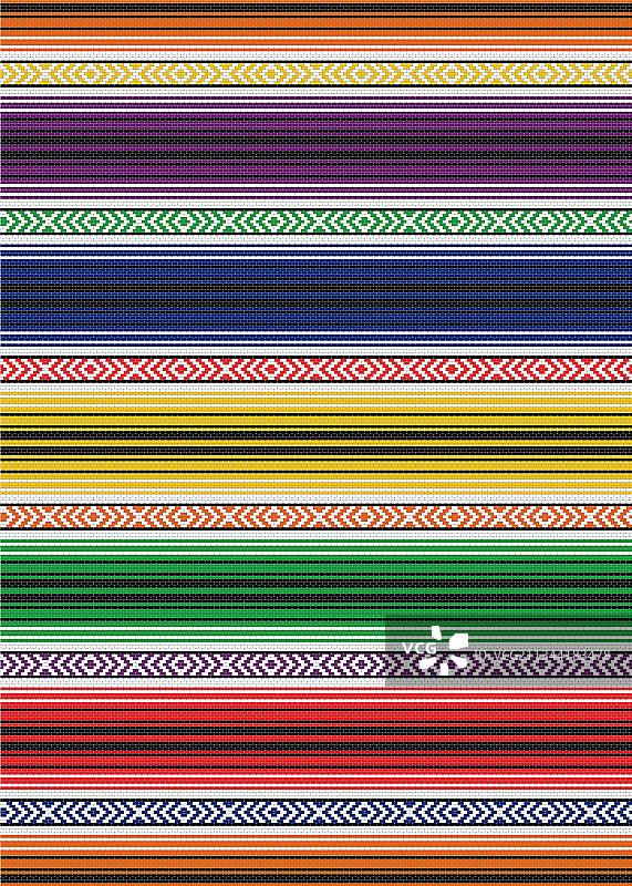 墨西哥本土民族风面料图案图片素材