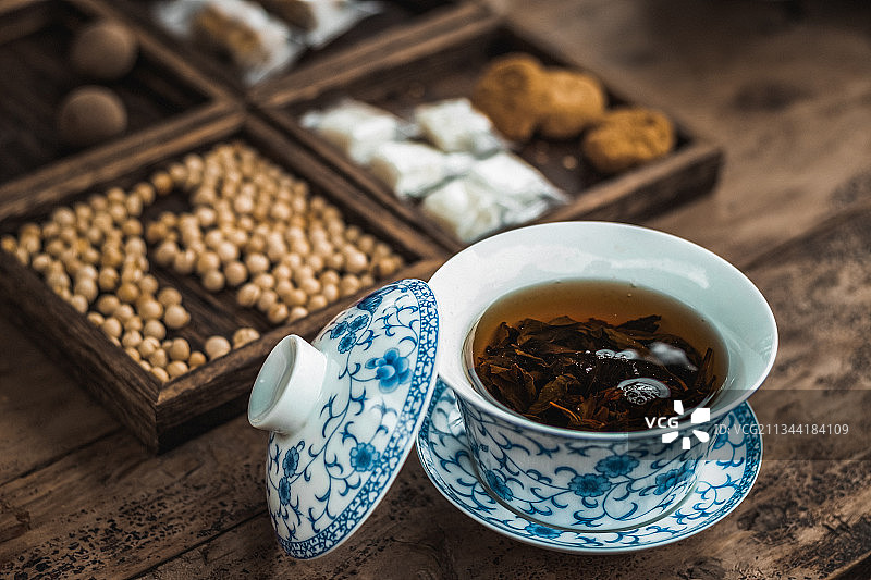 老成都盖碗茶图片素材