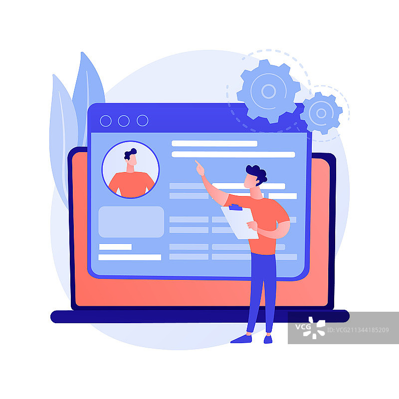 胜任的简历写作概念隐喻图片素材