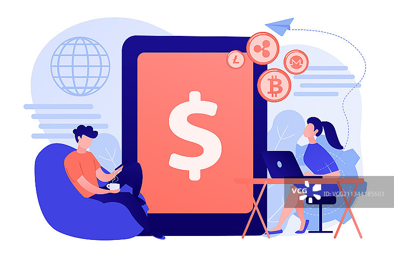 数字货币概念图片素材