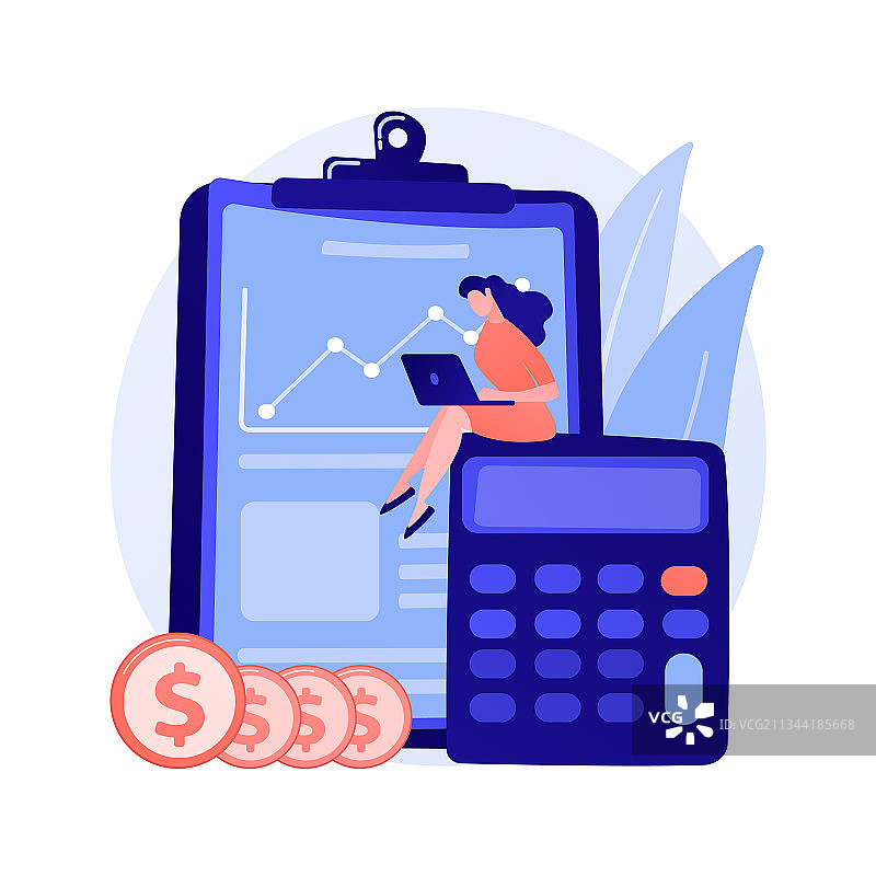 财务审计概念隐喻图片素材