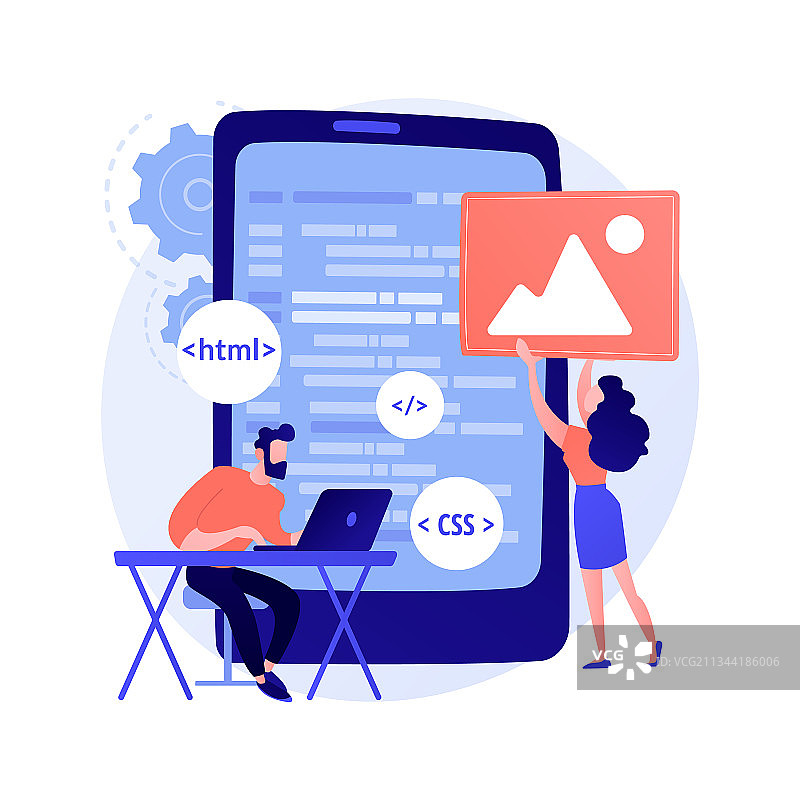 移动应用程序开发概念隐喻图片素材