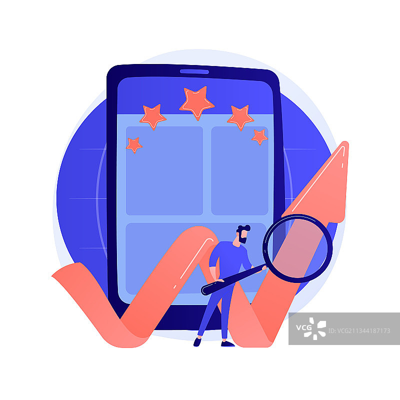 手机App评分概念图图片素材