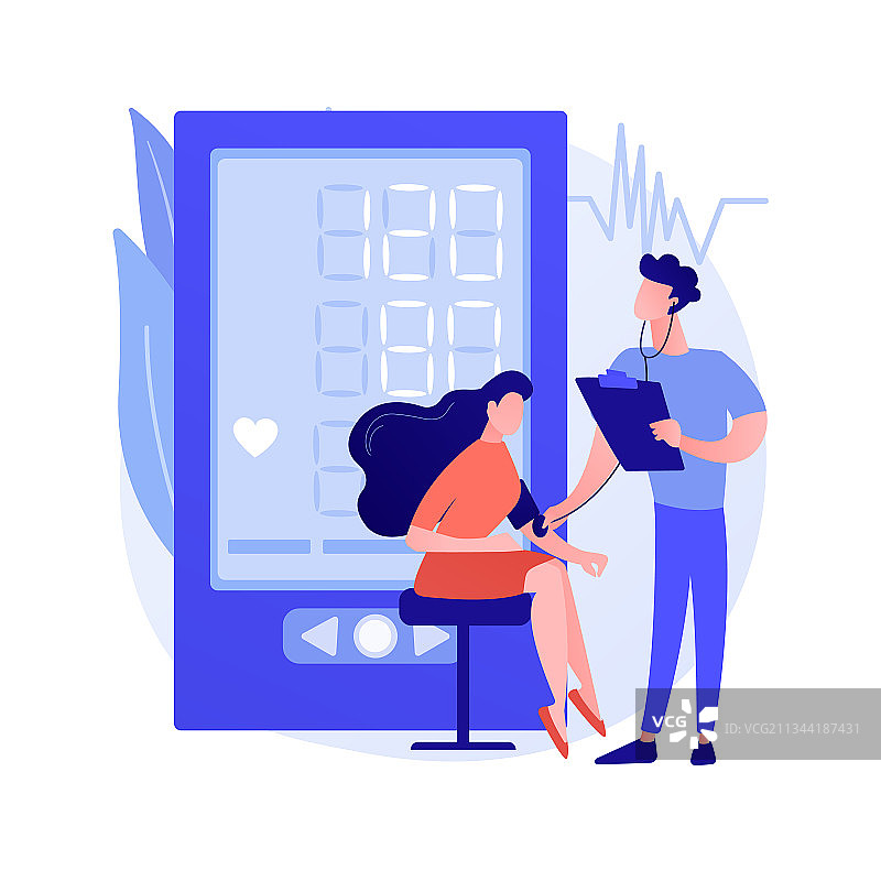 血压筛查的抽象概念图片素材