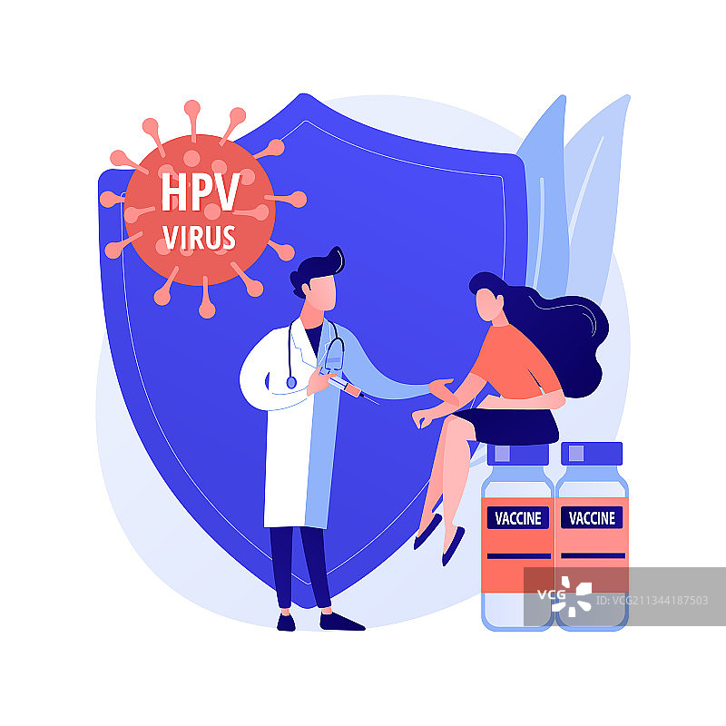 HPV疫苗接种概念图图片素材