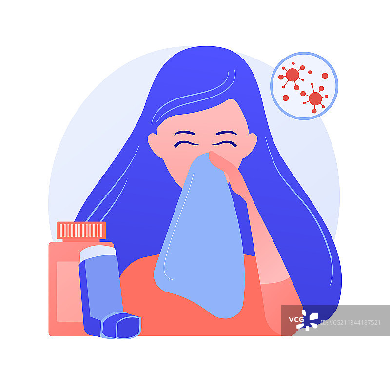 过敏性疾病抽象概念图片素材