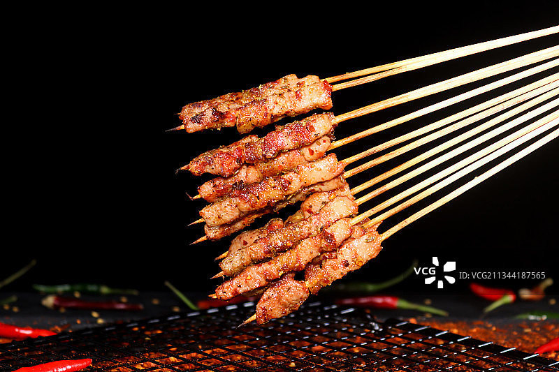 签签牛肉串图片素材