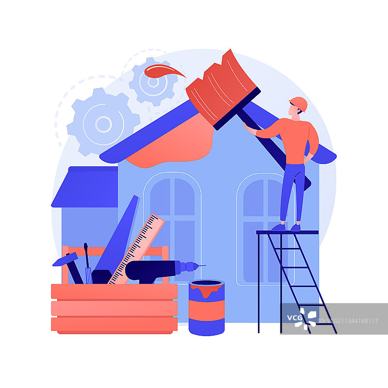 房屋翻新抽象概念图片素材