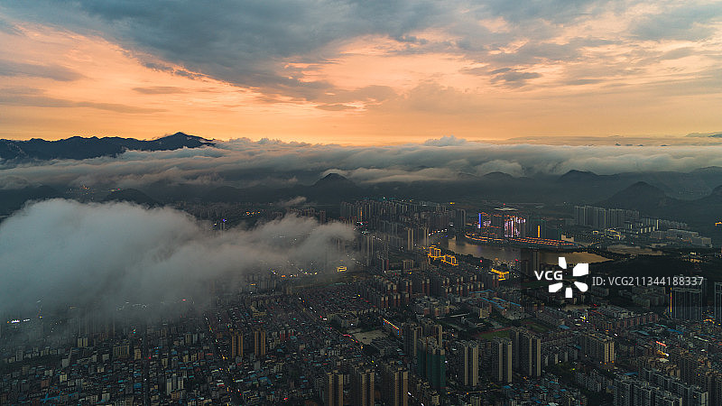 中国广东清远英德城市风光图片素材