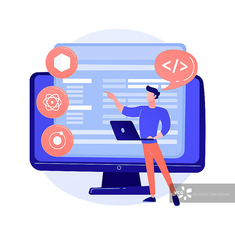 跨平台框架抽象概念图片素材