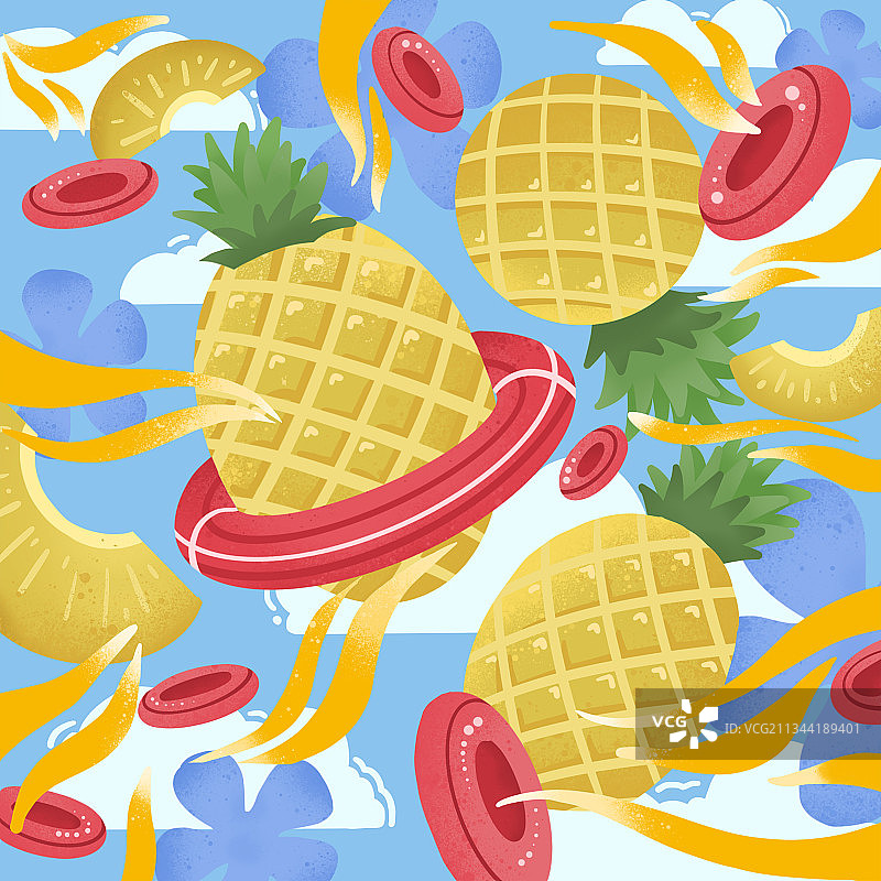 水果插画-菠萝图片素材