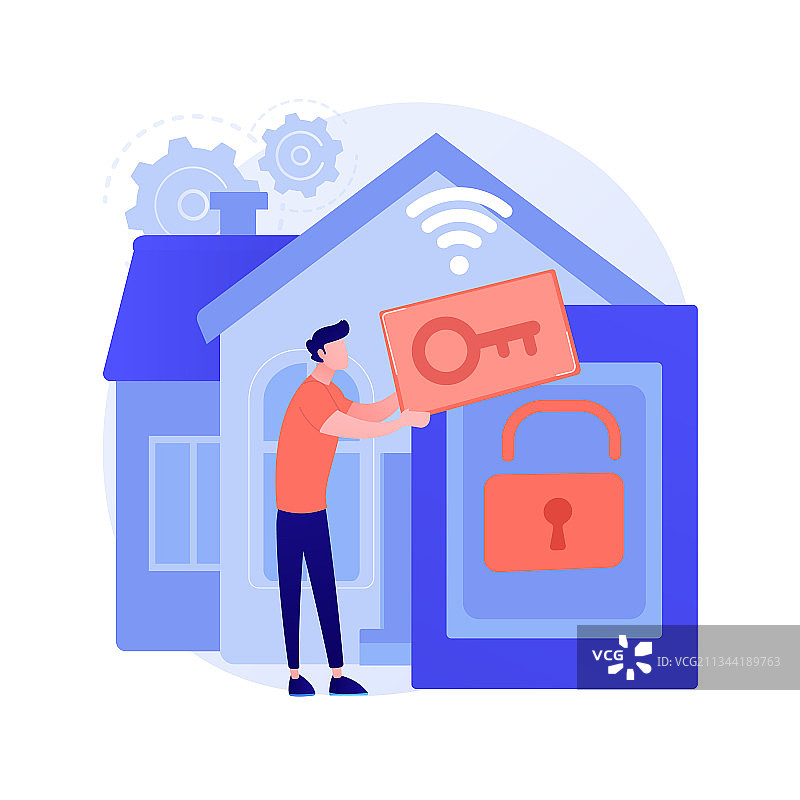 访问控制系统抽象概念图片素材
