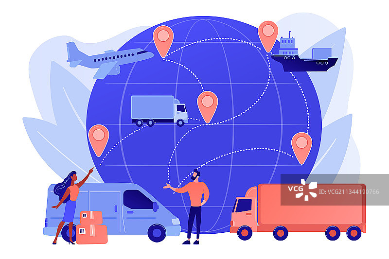 全球运输系统概念图片素材