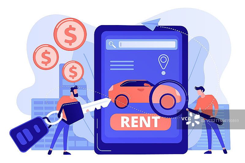 汽车租赁服务概念图片素材