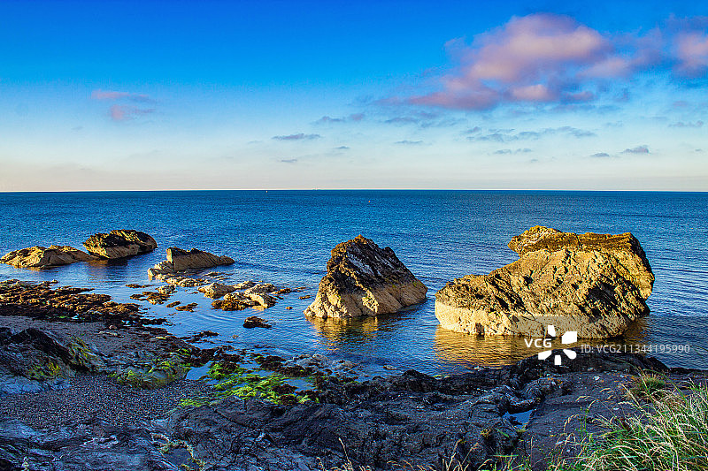 爱尔兰威克洛港海景图片素材