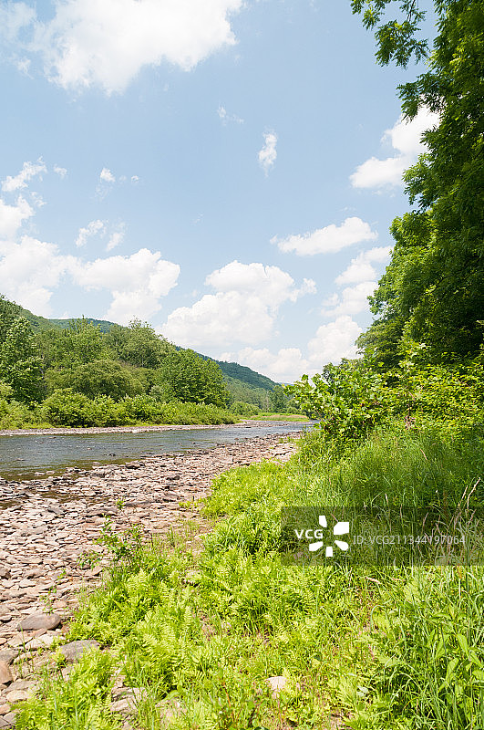 美国宾夕法尼亚州的河流风光图片素材