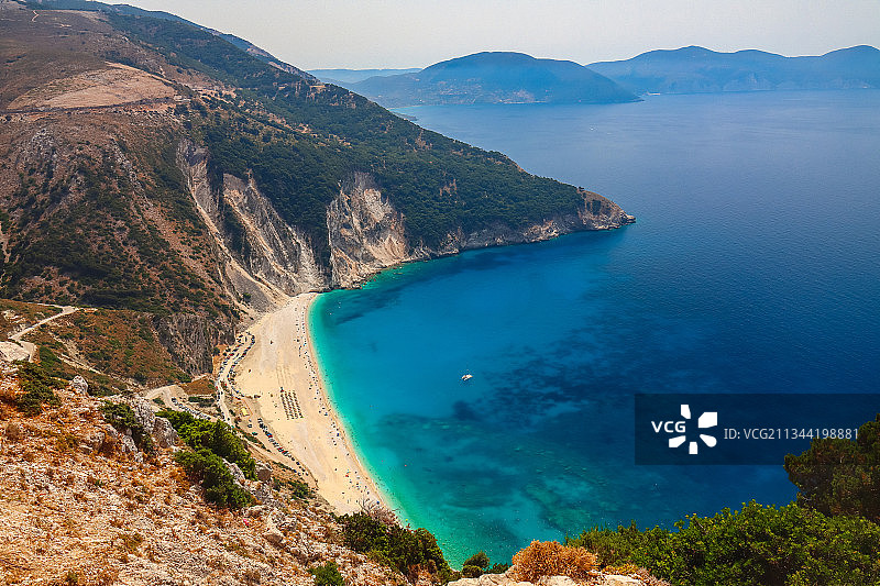 希腊凯法利尼亚岛海湾景观图片素材