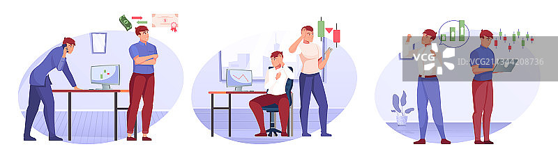 股市隔离组合图片素材