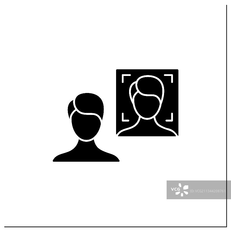 面部识别标志图标图片素材