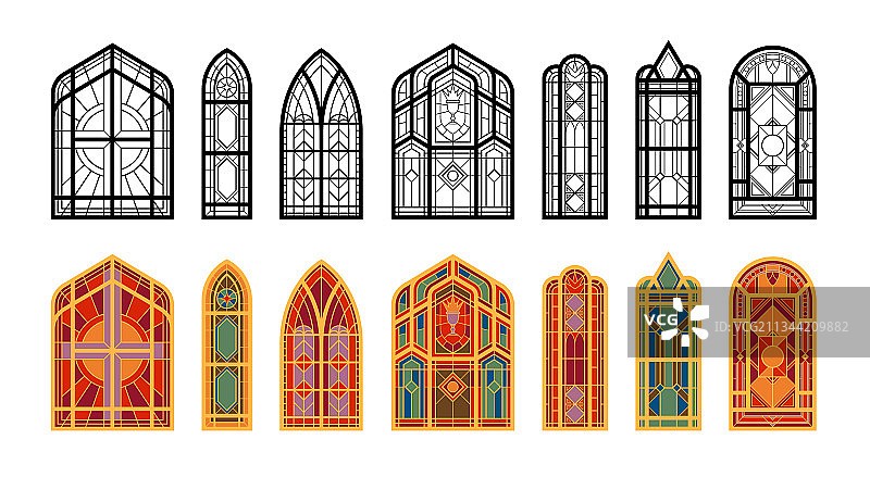 教堂窗户马赛克图片素材