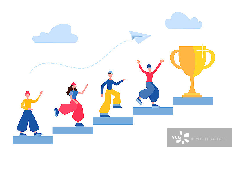 成功的商业启动杯获胜者图片素材