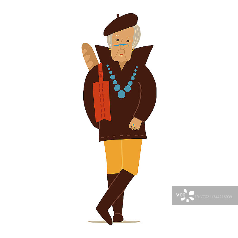 时尚老年女性优雅人物图片素材