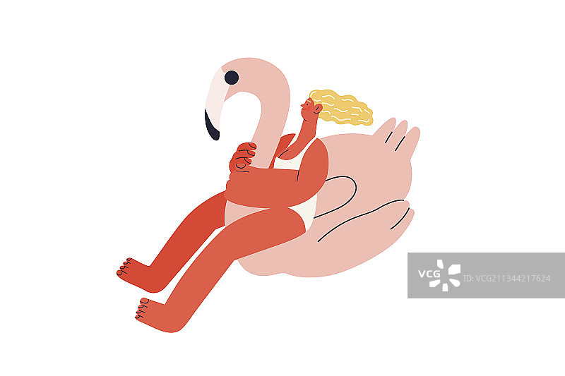 现代扁平风格海滩度假村活动图片素材