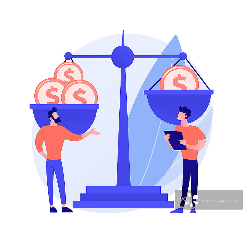 收入不平等抽象概念图片素材