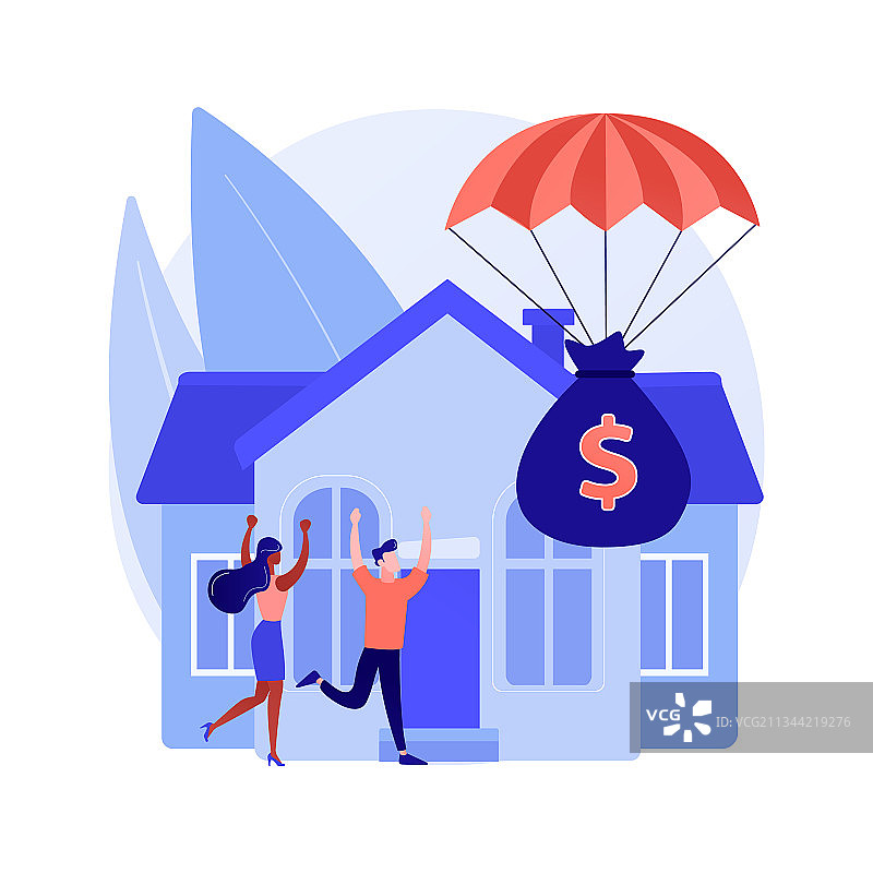 按揭救济计划抽象概念图片素材