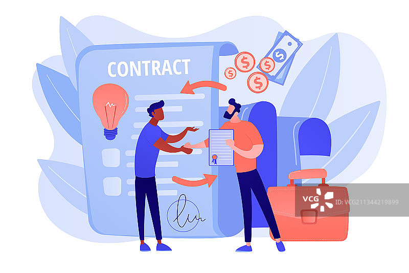 许可协议概念图片素材