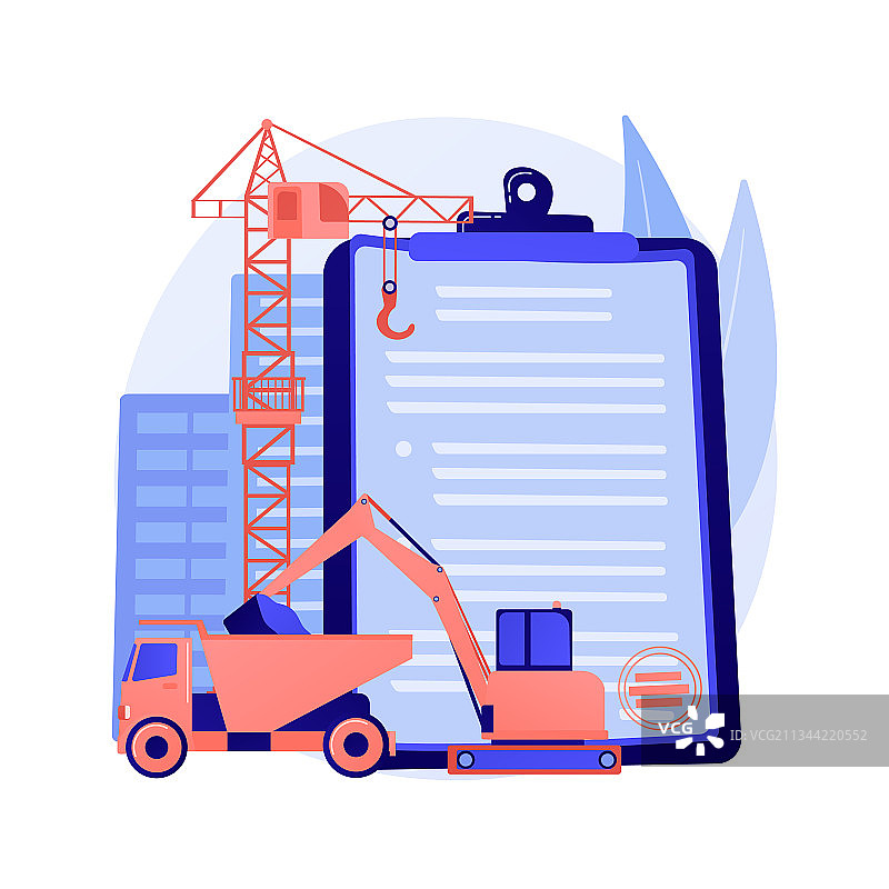 建筑行业许可抽象概念图片素材