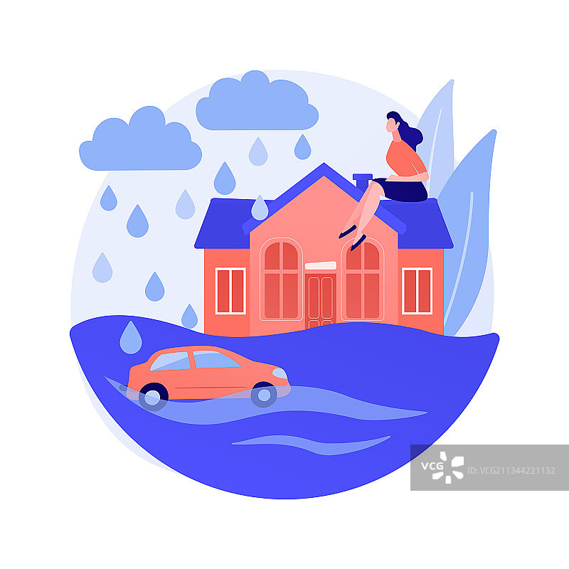 洪水抽象概念图片素材