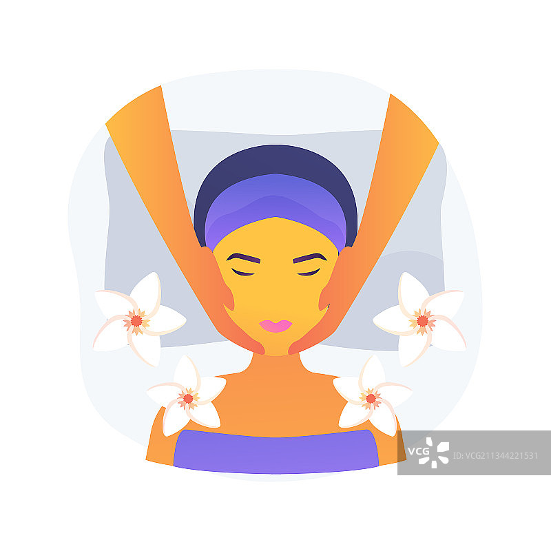 面部按摩抽象概念图片素材