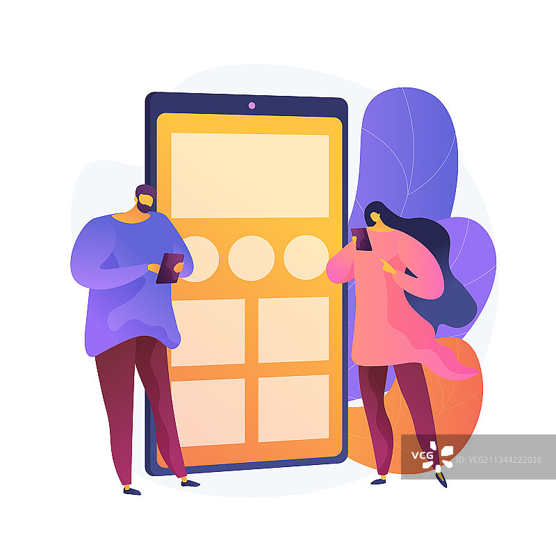 在线聊天App概念图片素材