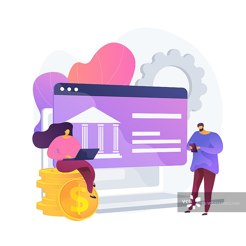 开放银行平台概念图片素材