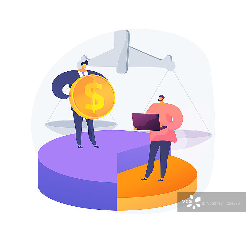 收入不平等抽象概念图片素材