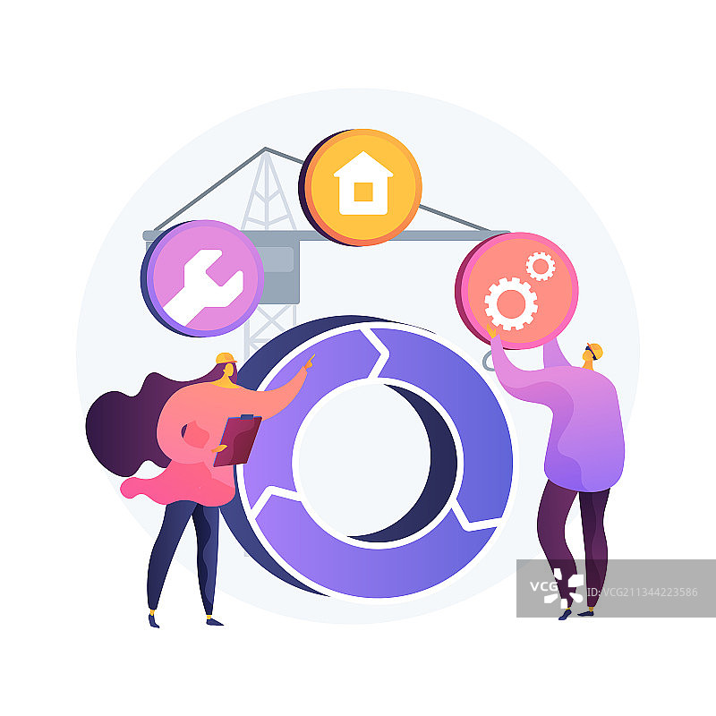 建筑信息模型抽象概念图片素材