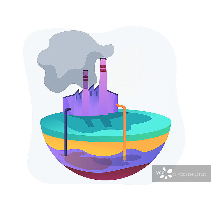 地下水污染概念抽象图片素材