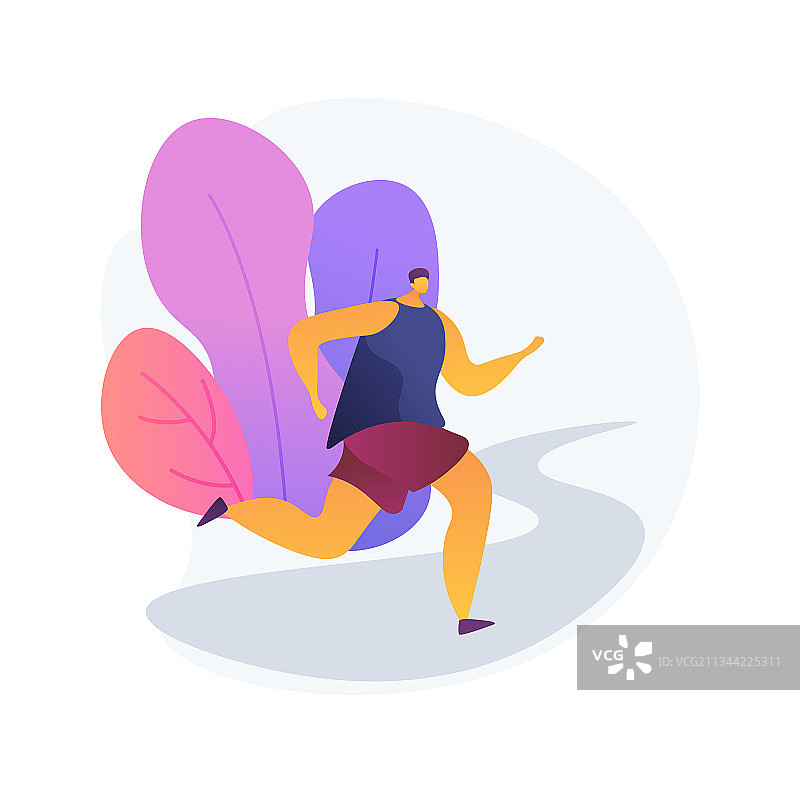 户外锻炼概念隐喻图片素材