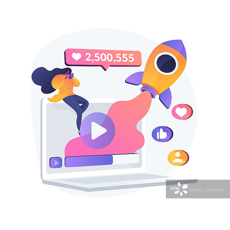 病毒式内容抽象概念图片素材