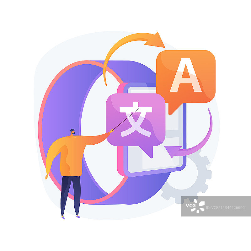 数字翻译器抽象概念图片素材