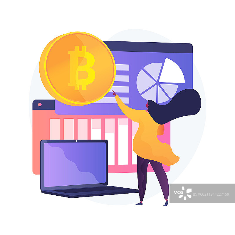 加密货币市场抽象概念图片素材