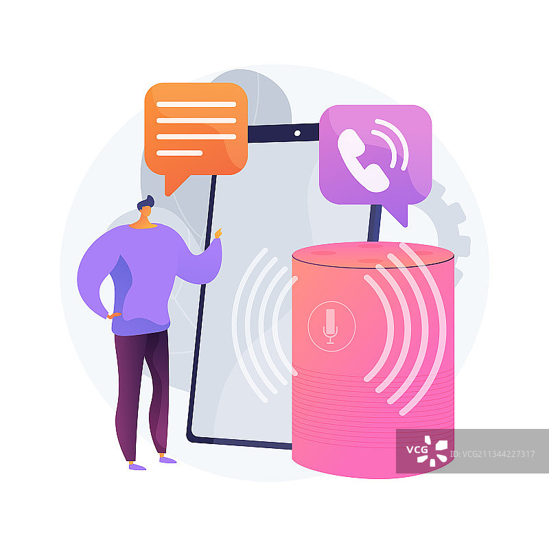 免提电话呼叫抽象概念图片素材