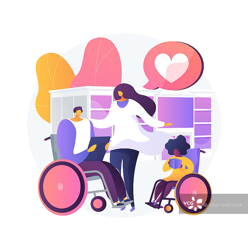关爱残疾人抽象概念图片素材