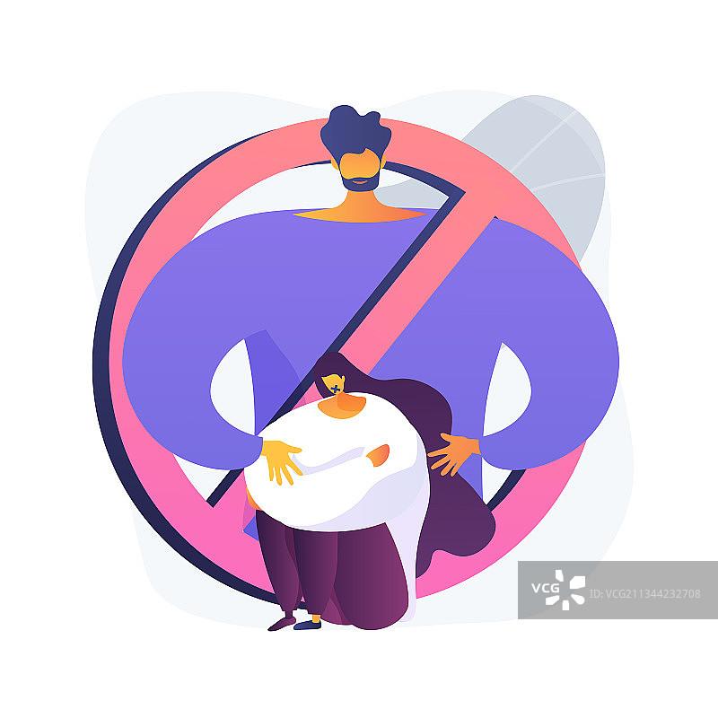 性骚扰抽象概念图片素材