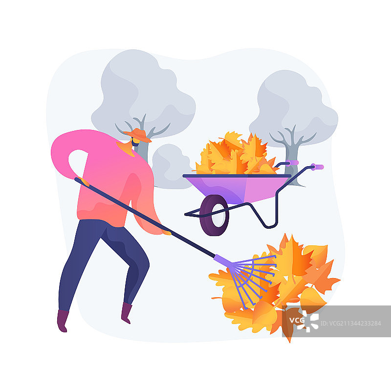 秋季清理抽象概念图片素材